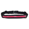 Lycra Waist Running Belt Bum Bag with Zip Pocket - Rose Red