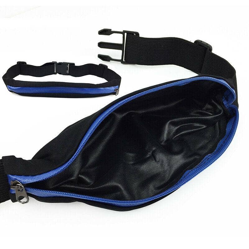 Lycra Waist Running Belt Bum Bag with Zip Pocket - Rose Red - view 4