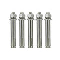 M12 Stainless Steel Expansion Anchor Bolts, Pack of 5 - 110 mm Long