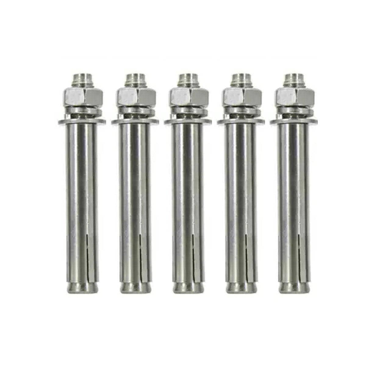 M12 Stainless Steel Expansion Anchor Bolts, Pack of 5 - 110 mm Long
