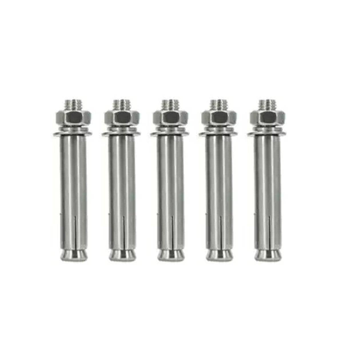 M12 Stainless Steel Expansion Anchor Bolts, Pack of 5 - 80 mm Long