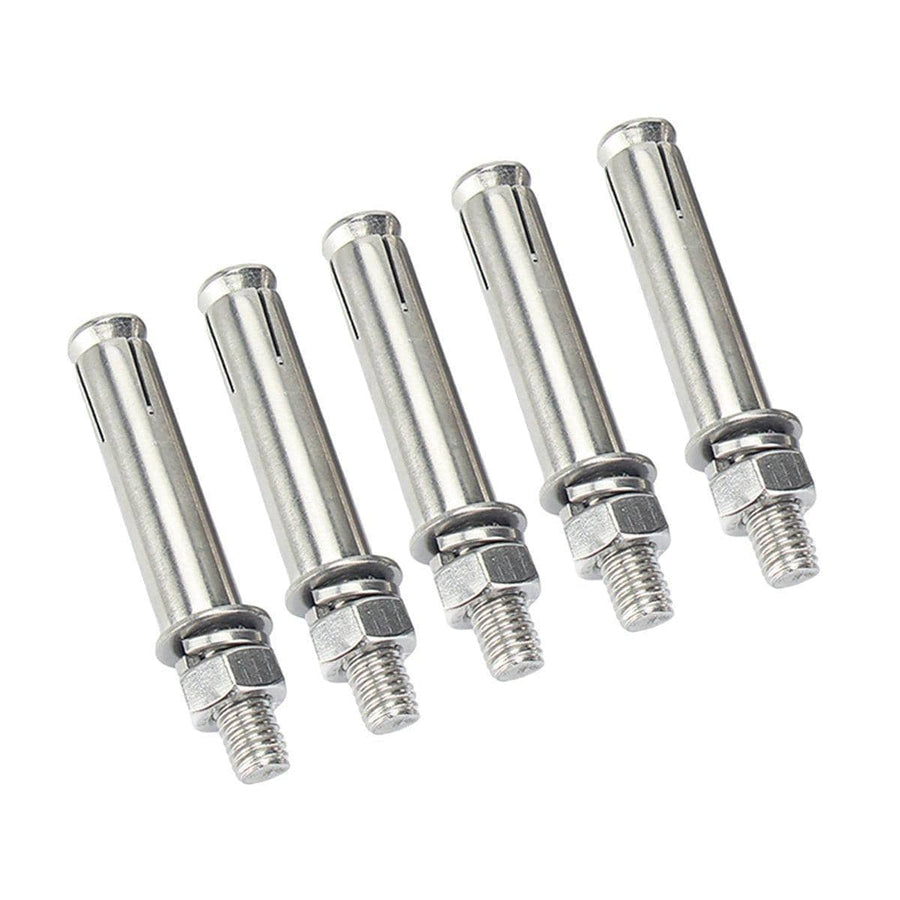 M6 Stainless Steel Hex Head Expansion Anchor Bolts - 50 mm Length, Pack of 5