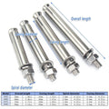 M6 Stainless Steel Hex Head Expansion Anchor Bolts - 80 mm Length, Pack of 5 - view 4