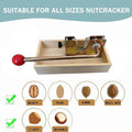 Macadamia Nut Cracker with Wooden Base, Multipurpose Walnut and Pecan Opener - view 4
