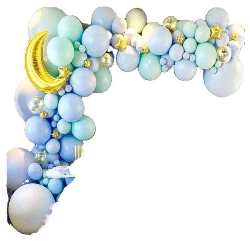 Macaron Balloon Arch Garland Kit - Blue and Mint, Pack of 139