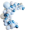 Macaron Balloon Arch Garland Kit - Light Blue and Dark Blue, Pack of 102
