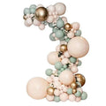 Macaron Balloon Arch Garland Kit - Sage Green and Peach, Pack of 117
