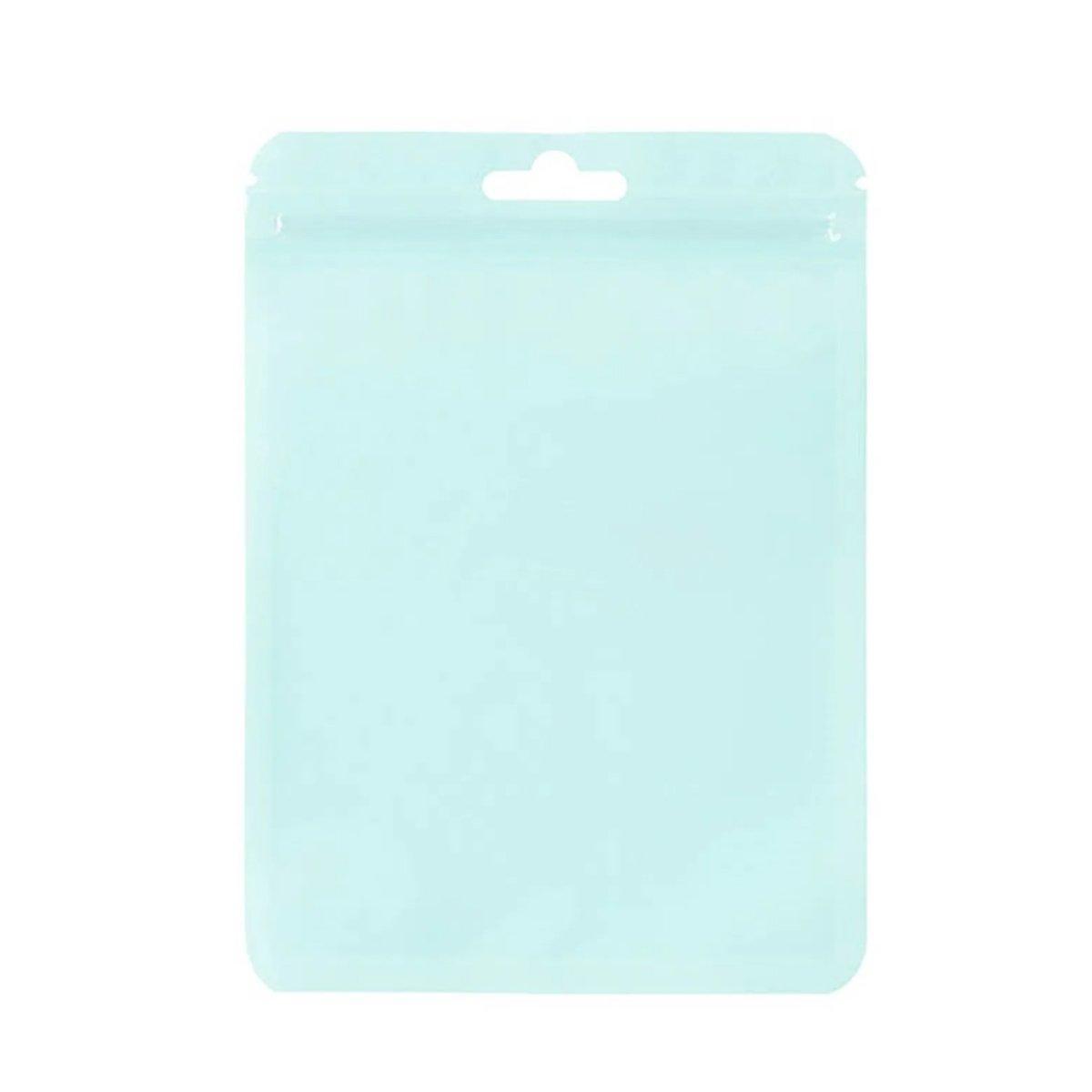 Macaron Zip Lock Bags, Pack of 100 - Pastel Blue, 11 x 16 cm