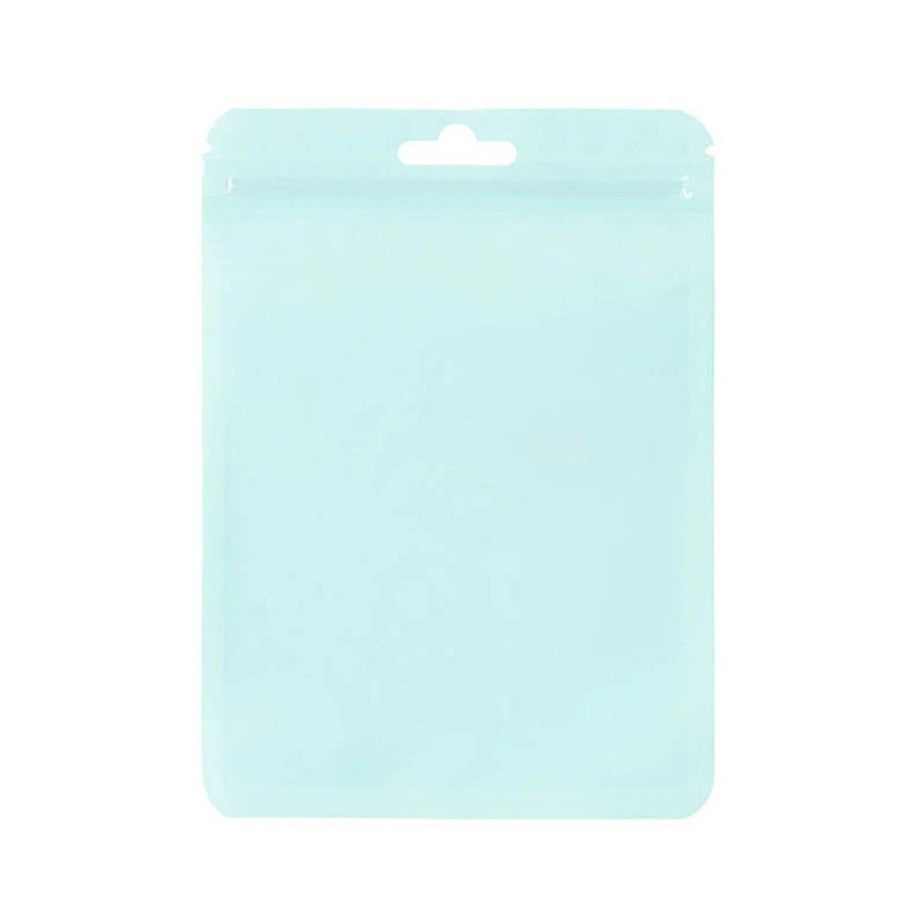Macaron Zip Lock Bags, Pack of 100 - Pastel Blue, 13 x 21 cm