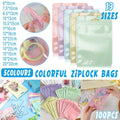 Macaron Zip Lock Bags, Pack of 100 - Pastel Pink, 10.5 x 15 cm - view 2