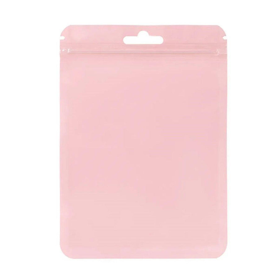 Macaron Zip Lock Bags, Pack of 100 - Pastel Pink, 11 x 16 cm