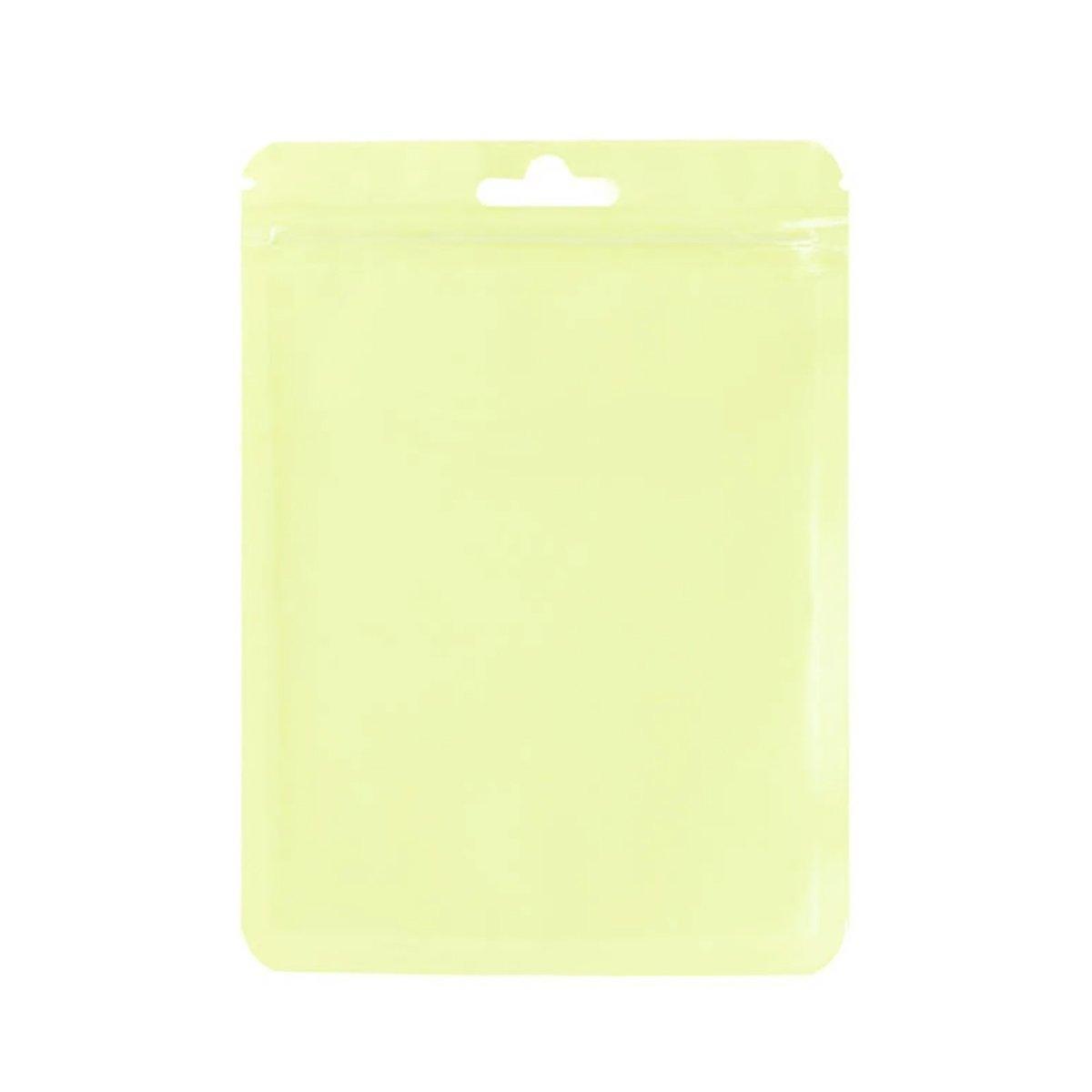 Macaron Zip Lock Bags, Pack of 100 - Pastel Yellow, 20 x 30 cm
