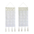 Macrame Hanging Storage Bag with 15 Mesh Pockets - Diamond Pattern - view 3