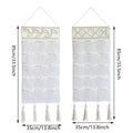 Macrame Hanging Storage Bag with 15 Mesh Pockets - Leaf Pattern - view 4