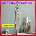 Macrame Moon Dream Catcher Wall Hanging, Beige, 96 cm