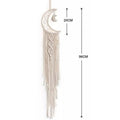 Macrame Moon Dream Catcher Wall Hanging, Beige, 96 cm - view 3