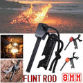 Magnesium Flint Rod Fire Starter with Scraper - Red - view 2