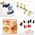 Magnetic Acrylic Nail Art Display Stand with Tip Holders - Black - view 5