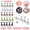 Magnetic Acrylic Nail Art Display Stand with Tip Holders - White - view 2