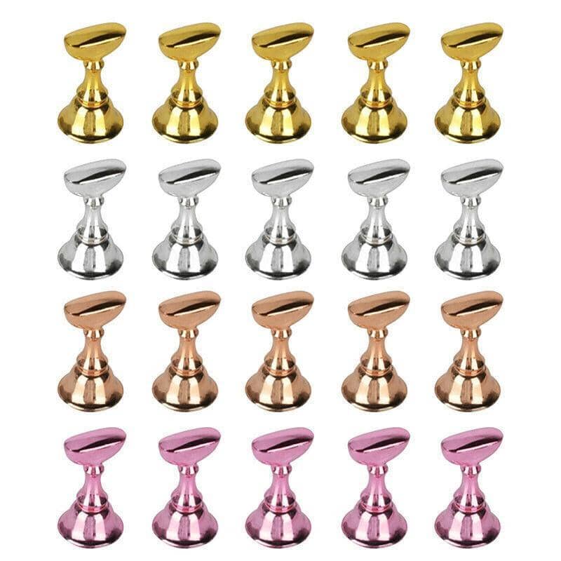 Magnetic Acrylic Nail Art Display Stand with Tip Holders - White - view 3