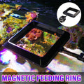 Magnetic Aquarium Feeding Ring Floating Black Square Fish Feeder