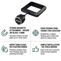 Magnetic Aquarium Feeding Ring Floating Black Square Fish Feeder - view 4