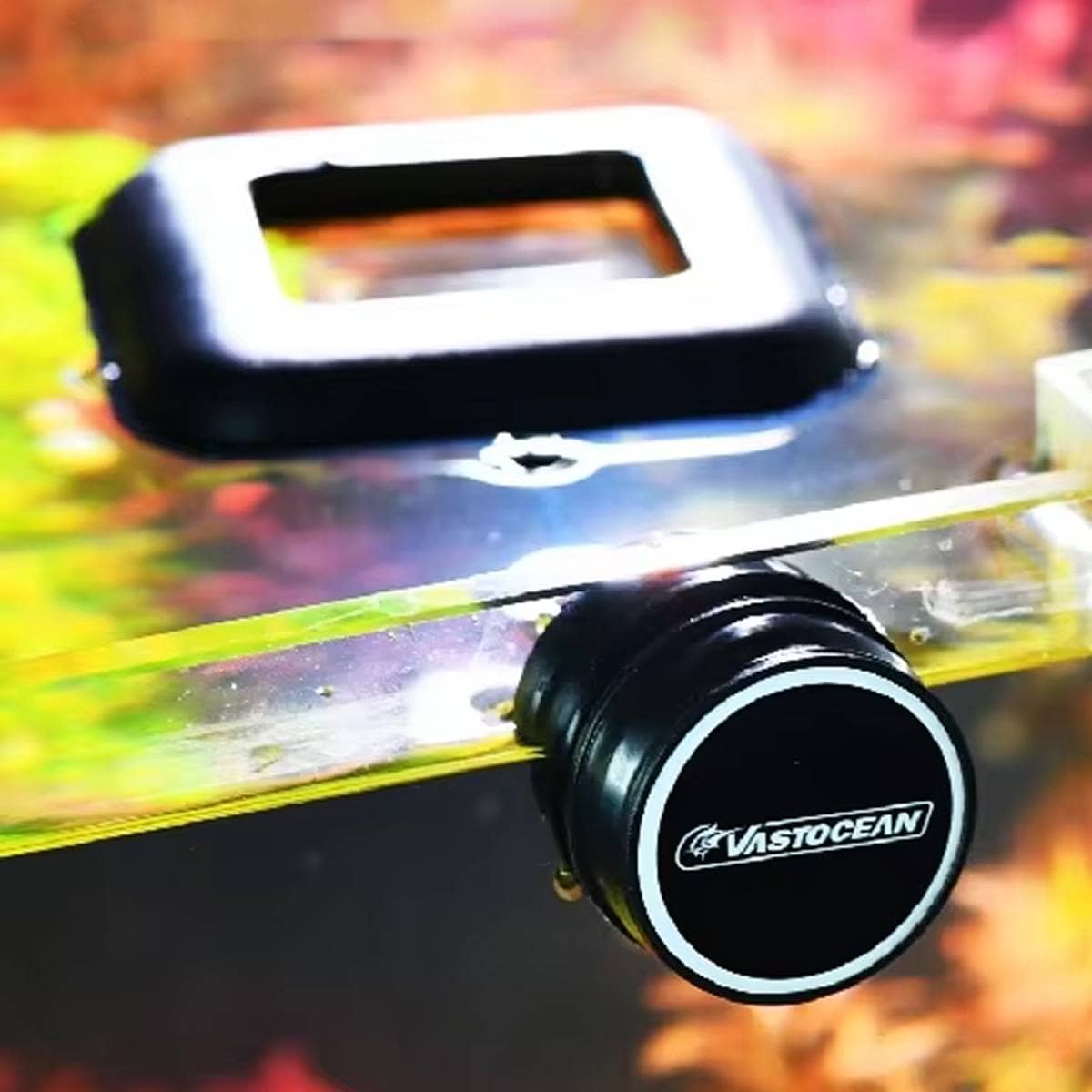 Magnetic Aquarium Feeding Ring Floating Black Square Fish Feeder - view 5