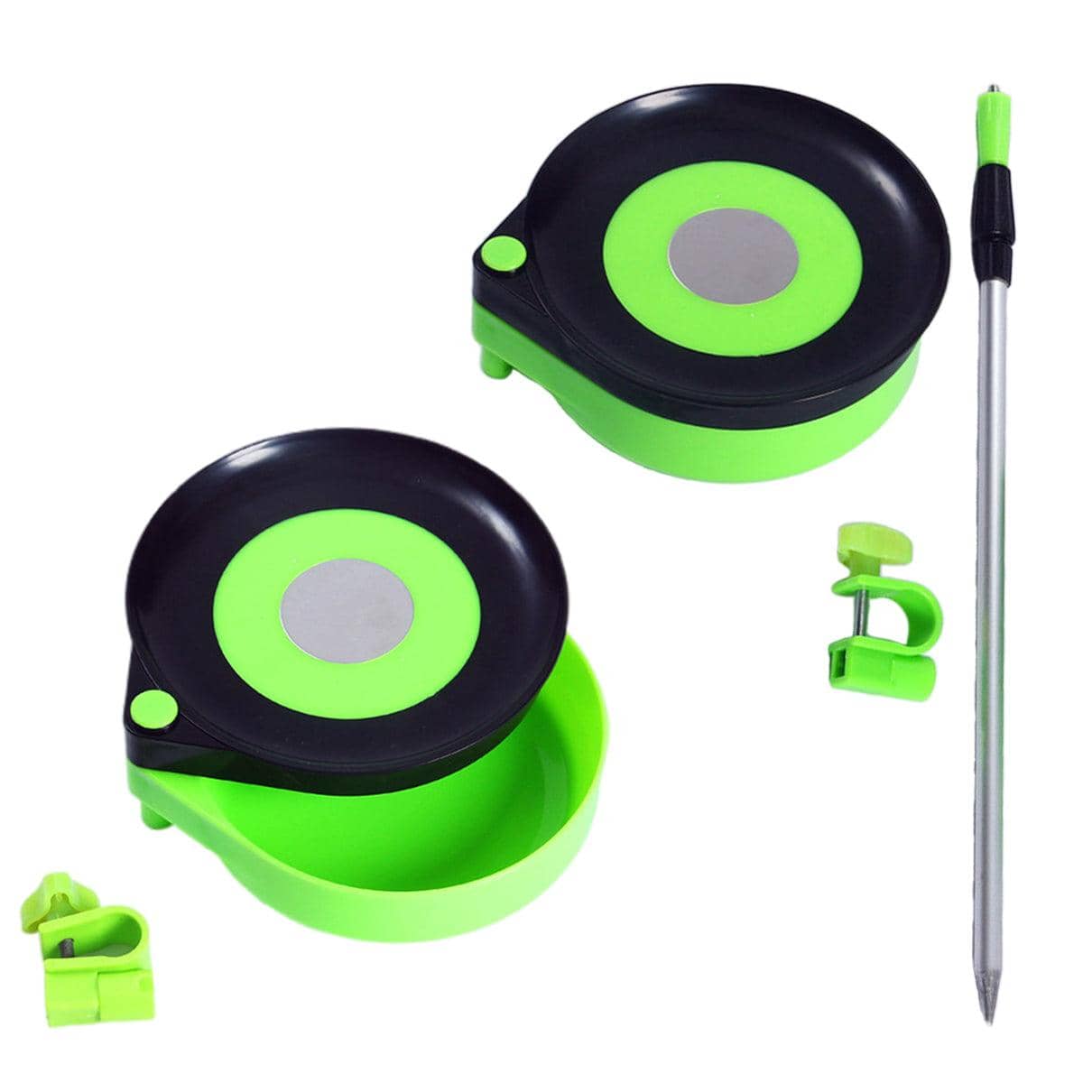Magnetic Bait Tray with Rotating Lid for Carp Fishing - With Ground Rod and Mounting Clamp - view 3
