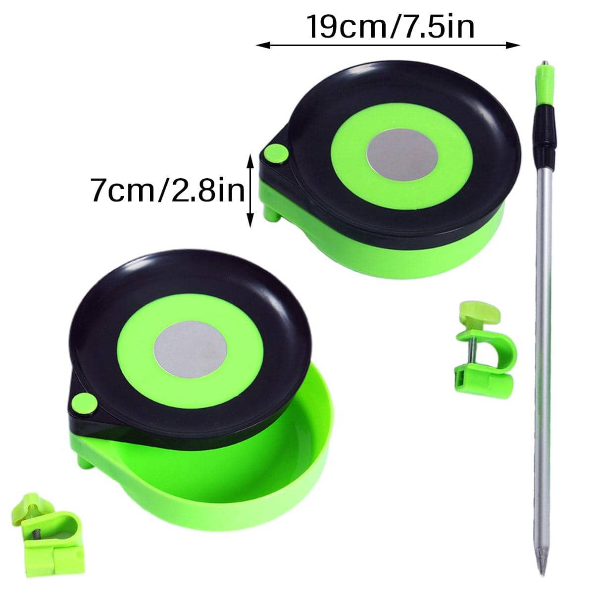 Magnetic Bait Tray with Rotating Lid for Carp Fishing - With Ground Rod and Mounting Clamp - view 4