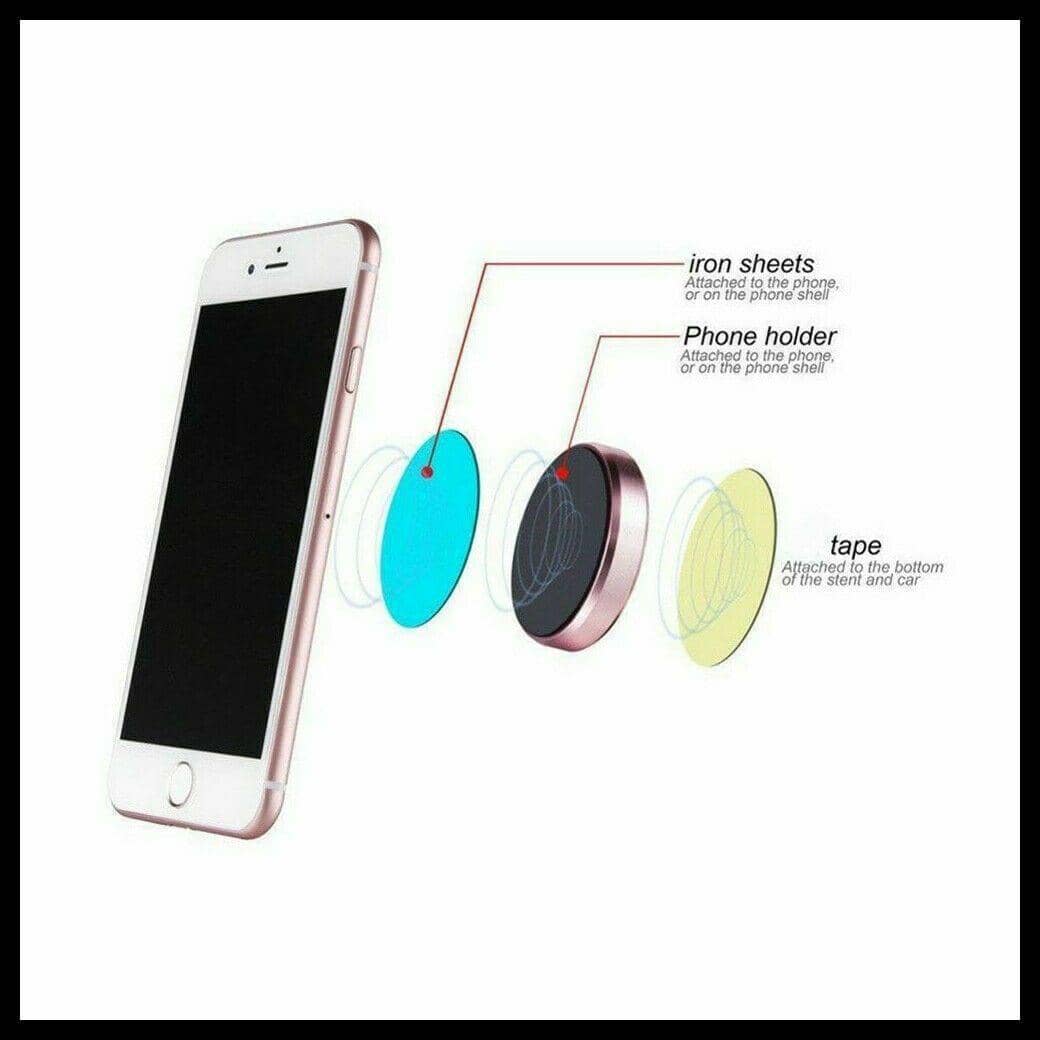 Magnetic Car Phone Holder for Dashboard - Rose Red, 1 Piece - view 4