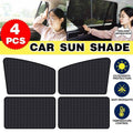 Magnetic Car Side Window Sun Shade Set, 4 Pieces - Black
