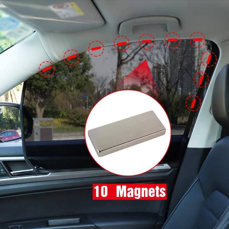 Magnetic Car Side Window Sun Shade Set, 4 Pieces - Black - view 5
