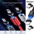 Magnetic Fast Charging Cable for iPhone, Micro USB and Type-C - Silver, 2 m - view 2