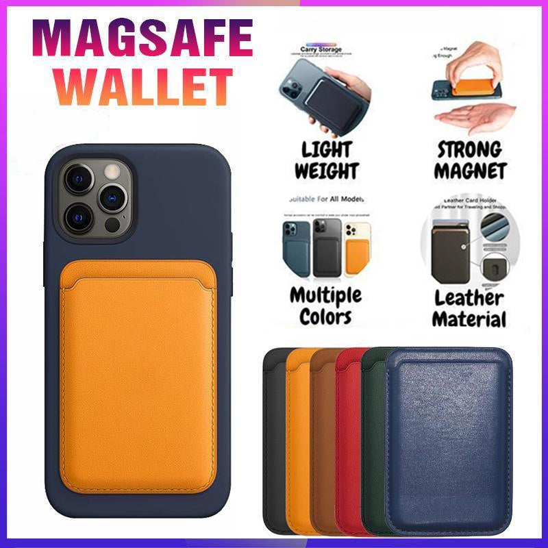 Magnetic Faux Leather Phone Card Holder - Blue - view 2