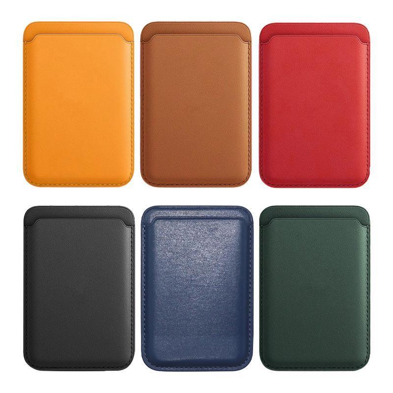 Magnetic Faux Leather Phone Card Holder - Red - view 3