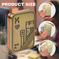 Magnetic Metal Fidget Slider with Playing Card Design - Bronze - view 3