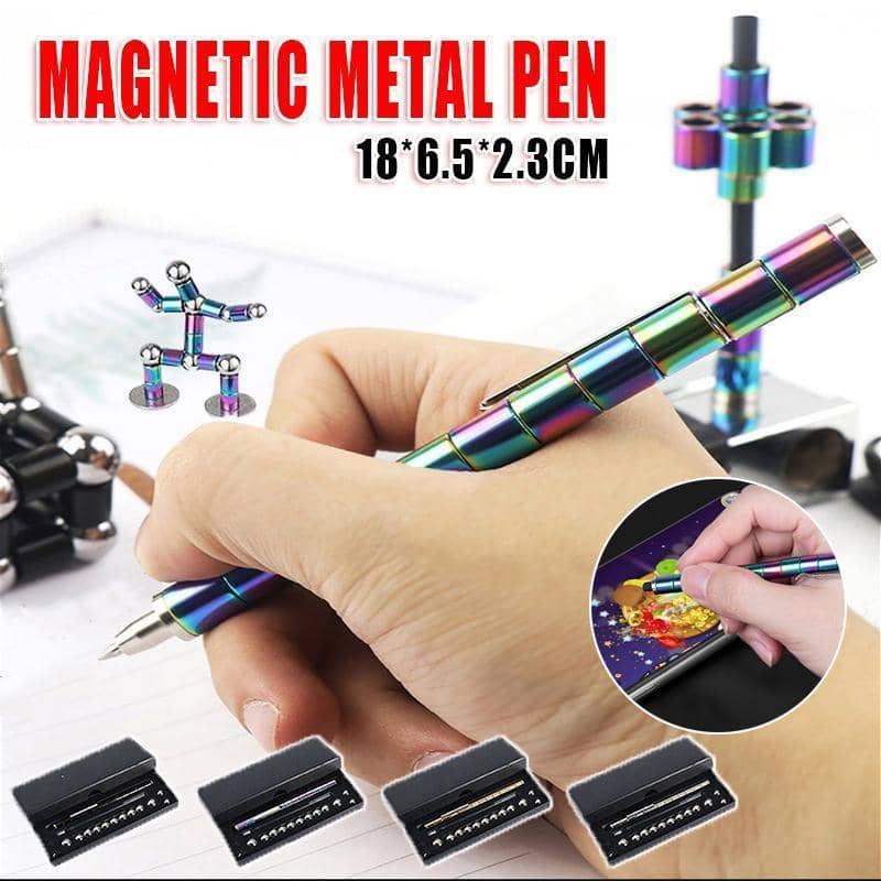 Magnetic Metal Toy Pen Multifunction Writing Pen - Black - view 2