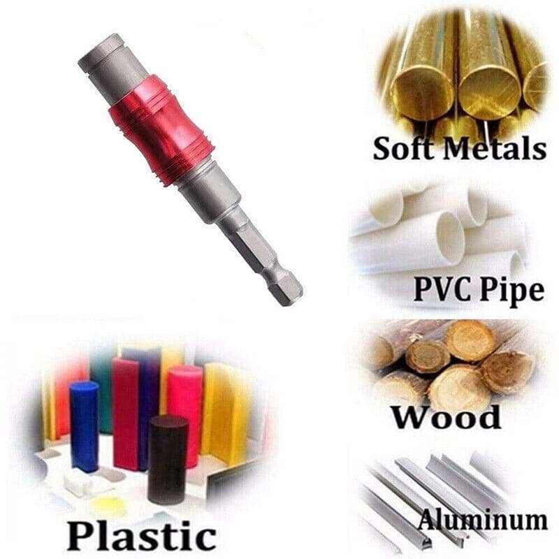 Magnetic Pivot Drill Bit Holder - Red and Black - view 5