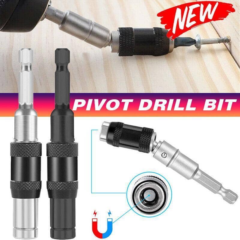 Magnetic Pivoting Screwdriver Bit Holder with 20 Degree Pivot - Silver - view 2
