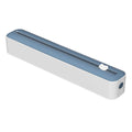 Magnetic Plastic Wrap Cutter Box for Cling Film and Foil - Blue and White