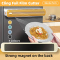 Magnetic Plastic Wrap Cutter Box for Cling Film and Foil - Blue and White - view 2