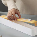 Magnetic Plastic Wrap Cutter Box for Cling Film and Foil - Blue and White - view 5