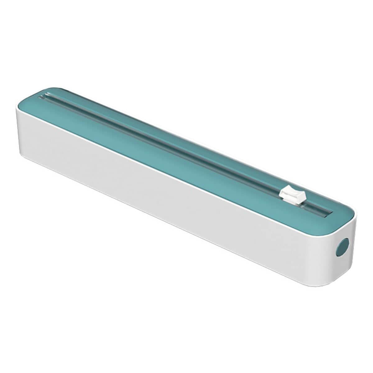 Magnetic Plastic Wrap Cutter Box for Cling Film and Foil - Green and White