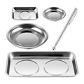 Magnetic Stainless Steel Tool Tray Set with Telescopic Pick-Up Tool - 5 Piece Set - view 2