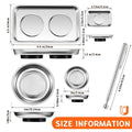 Magnetic Stainless Steel Tool Tray Set with Telescopic Pick-Up Tool - 5 Piece Set - view 3