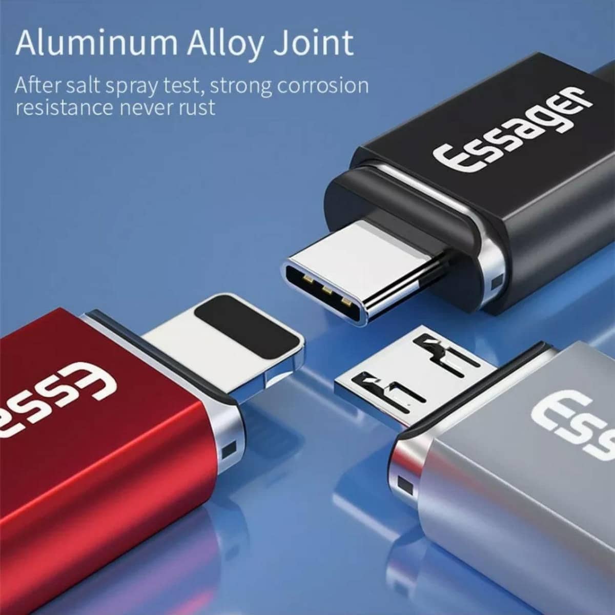 Magnetic USB Charging and Data Cable Red - 1 m - view 3
