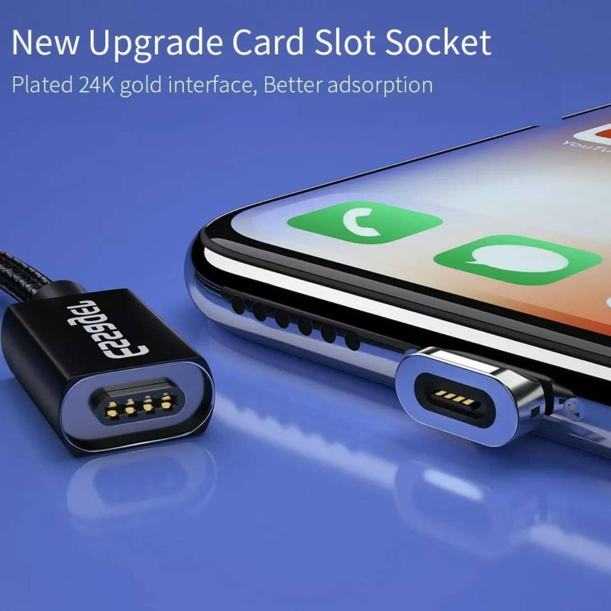 Magnetic USB Charging and Data Cable Red - 1 m - view 5