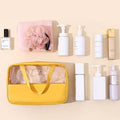 Makeup Bag Set, Pack of 3 Waterproof Travel Storage Bags - Yellow - view 5