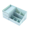 Makeup Organiser with Drawers and Open Compartments - Blue