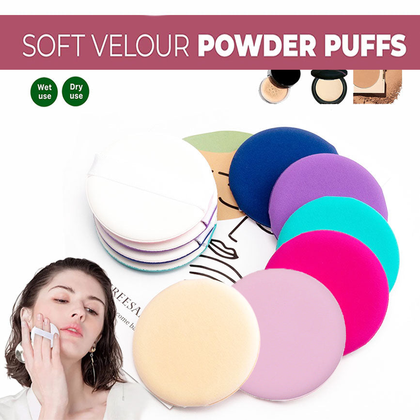 Makeup Powder Puff with Finger Strap, 5.4 cm - Navy - view 2